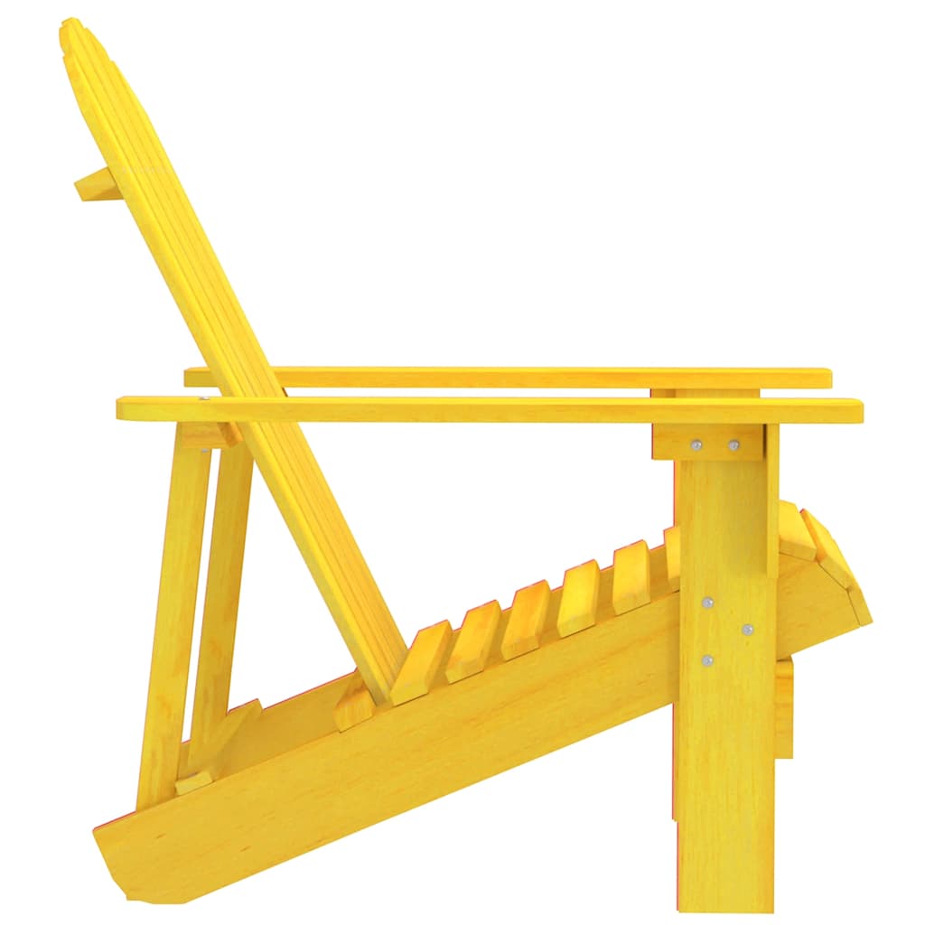 Garden Adirondack Chair Solid Fir Wood Yellow VidaXL 14 width=274
