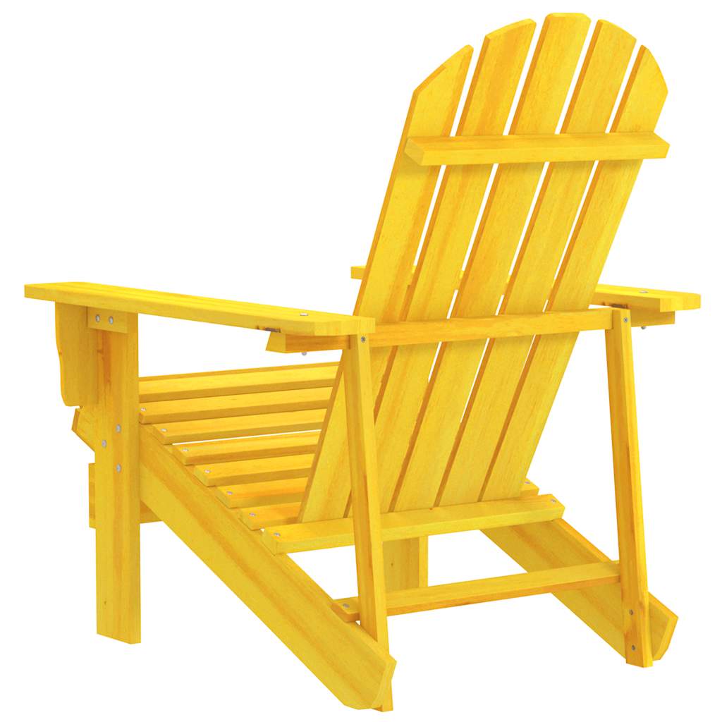 Garden Adirondack Chair Solid Fir Wood Yellow VidaXL 15 width=274