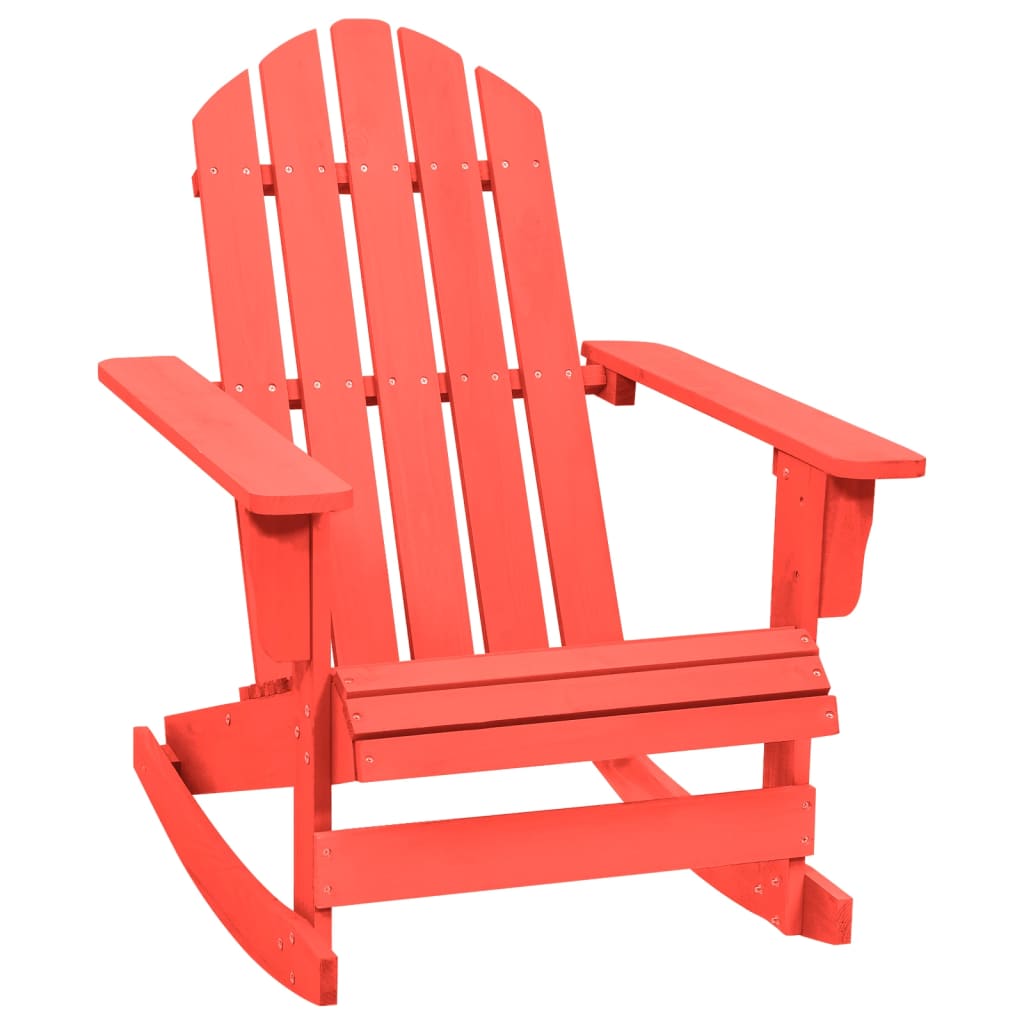 Solid Fir Wood Garden Adirondack Rocking Chair Seating Lounge Armchair vidaXL