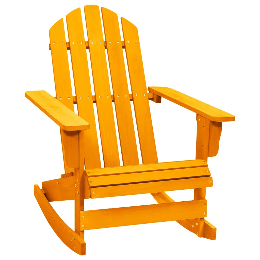 6: vidaXL Adirondack-gyngestol massivt grantræ orange