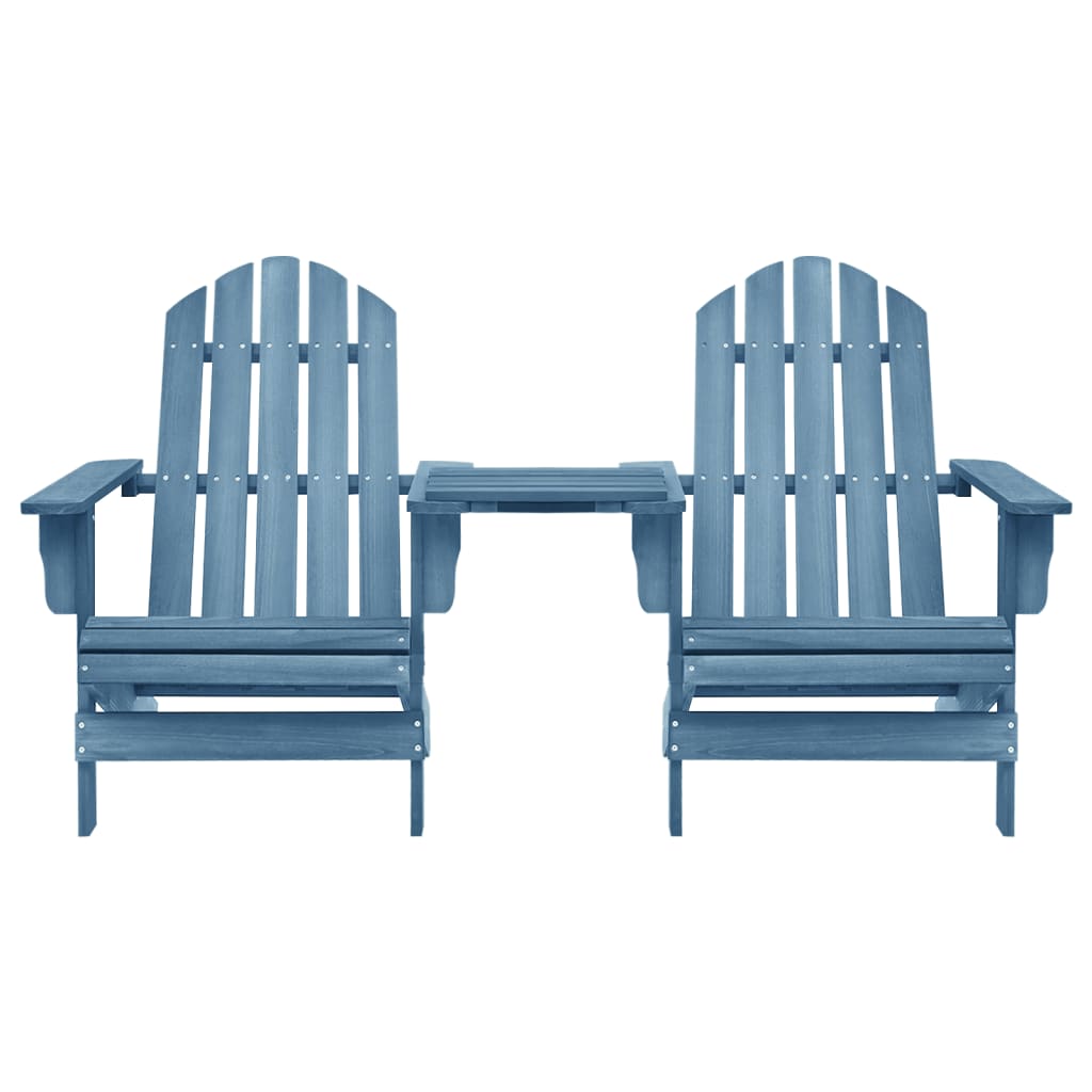 

vidaXL Tuinstoelen Adirondack met tafeltje massief vurenhout blauw