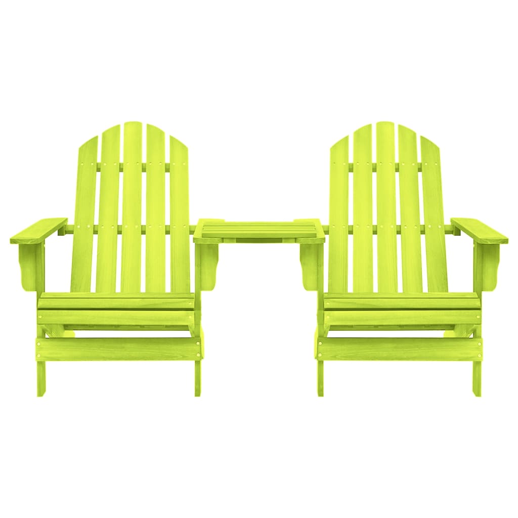 

vidaXL Tuinstoelen Adirondack met tafeltje massief vurenhout groen