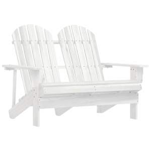 Vrtni stol Adirondack za 2 osebi trden les jelke bel