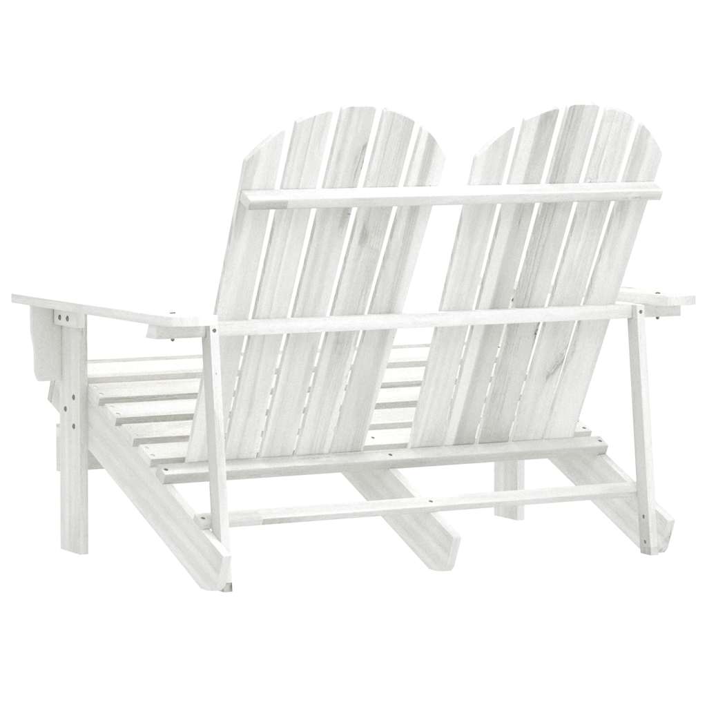 Sedia 2 Posti Da Giardino Adirondack In Abete Massello Bianco VidaXL 13 width=274