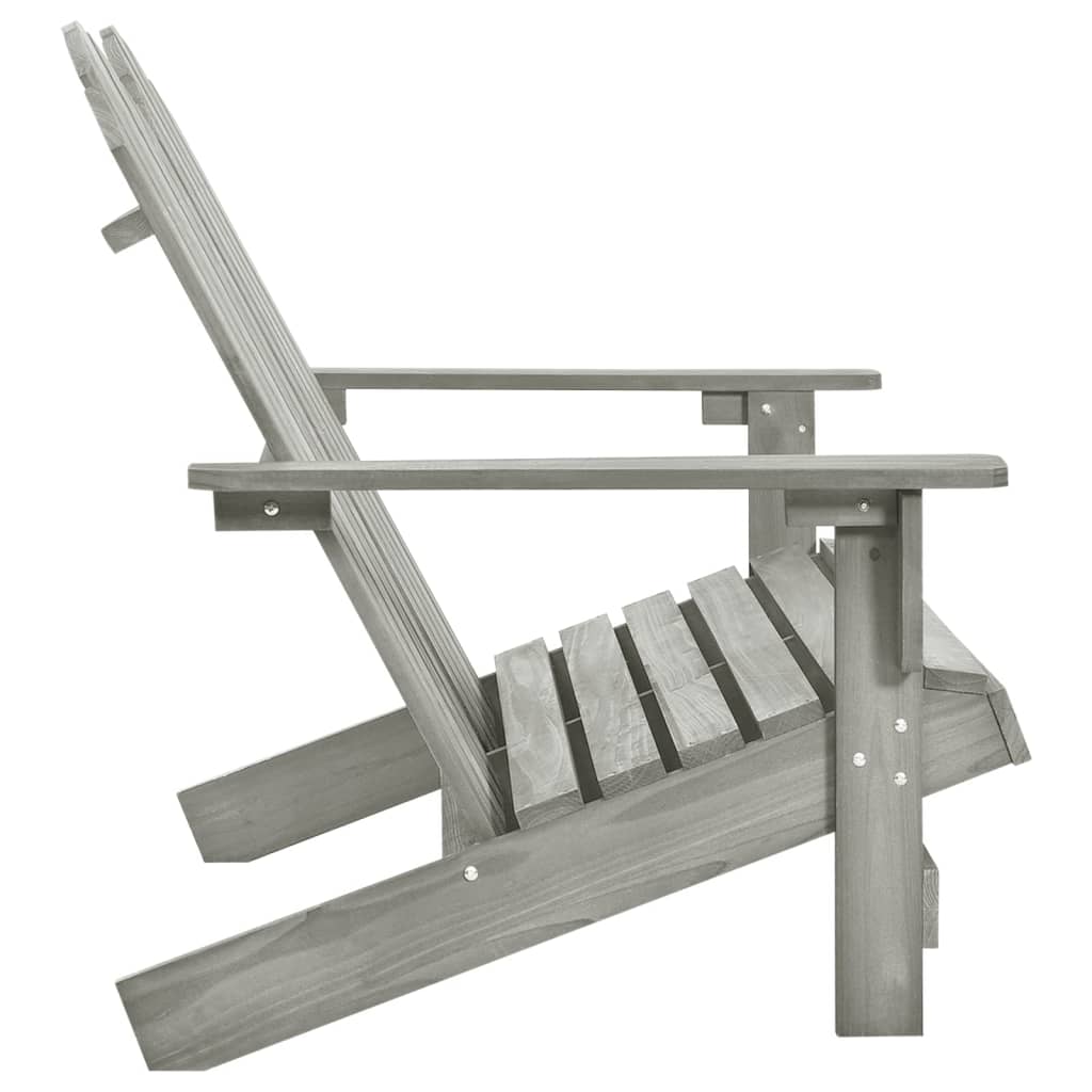 Thumbnail - vidaXL Adirondack-Gartenbank 2-Sitzer Massivholz Tanne Grau