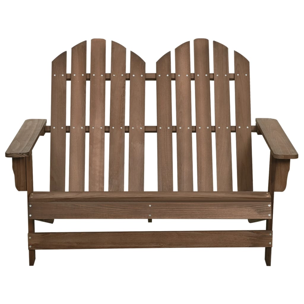 Thumbnail - vidaXL Adirondack-Gartenbank 2-Sitzer Massivholz Tanne Braun