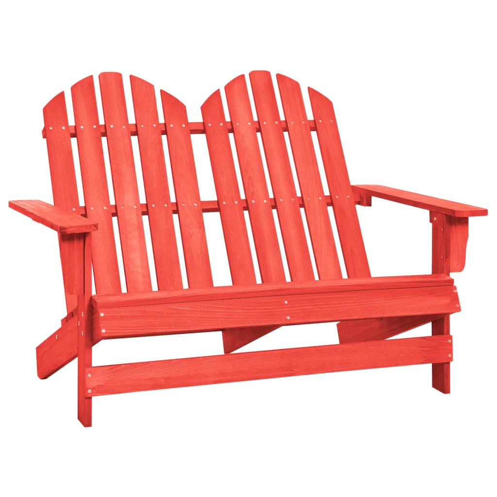 2-Sitzer Adirondack-Gartenbank Massivholz Tanne Rot kaufen