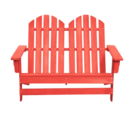 vidaXL Chaise de jardin Adirondack 2 places bois de sapin massif rouge