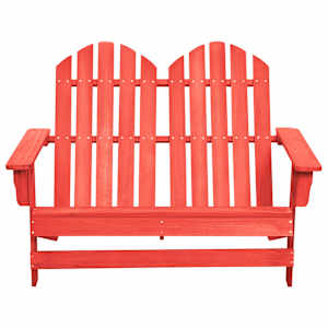 vidaXL Chaise de jardin Adirondack 2 places bois de sapin massif rouge