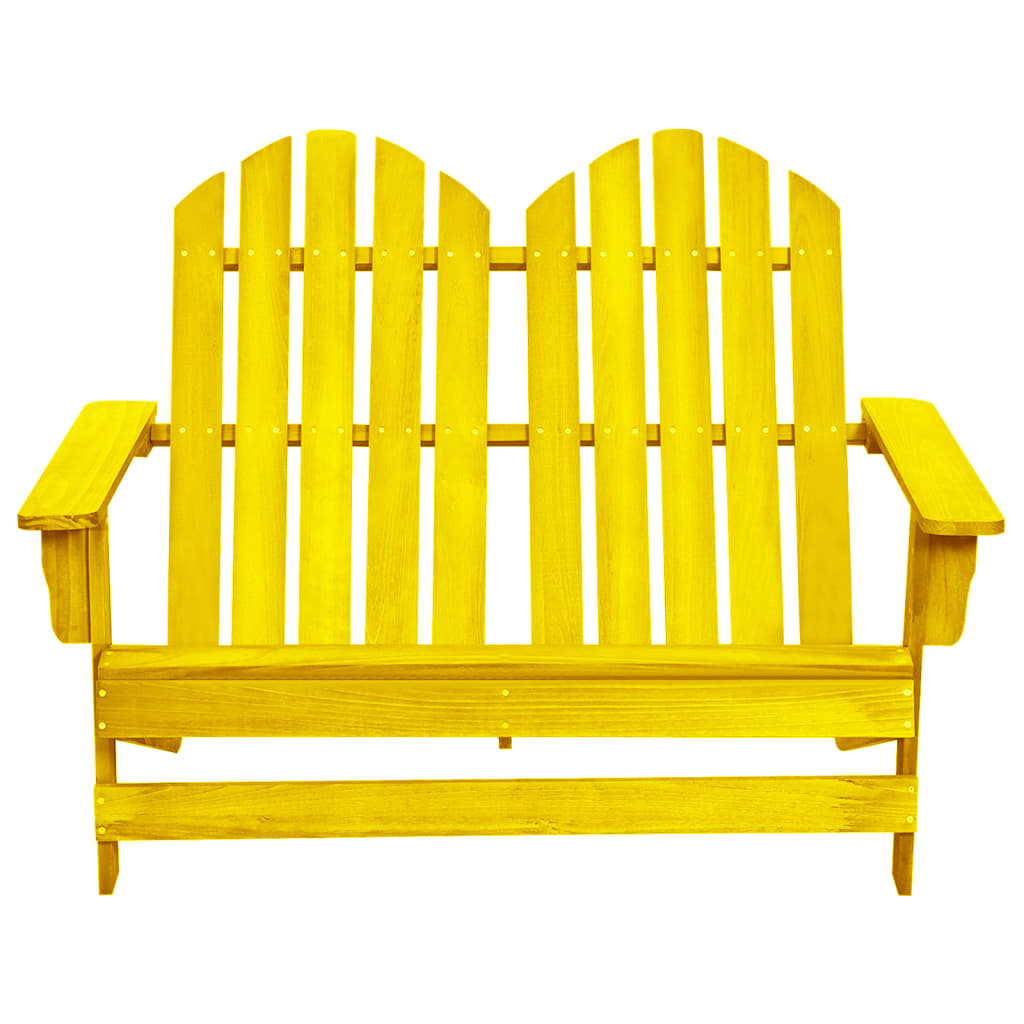 

vidaXL Tuinstoel 2-zits Adirondack massief vurenhout geel