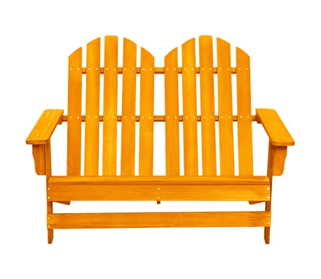 vidaXL Chaise de jardin Adirondack 2 places bois sapin massif orange