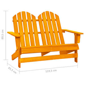 2místná zahradní židle Adirondack masivní jedle oranžová - obrázek 6