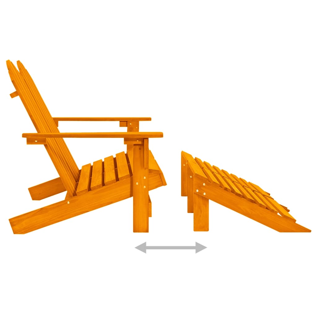 2místná zahradní židle Adirondack s podnožkou jedle oranžová