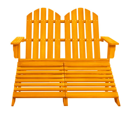 vidaXL Tuinstoel 2-zits Adirondack met voetenbank vurenhout oranje