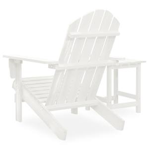 Zahradní židle Adirondack se stolkem masivní jedlové dřevo bílá - obrázek 4