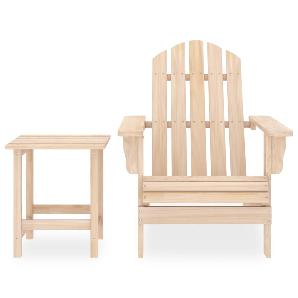 vidaXL Tuinstoel Adirondack met tafel massief vurenhout