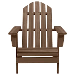 Zahradní židle Adirondack podnožka a stůl masivní jedle hnědá - obrázek 9