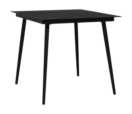 vidaXL Juego de comedor de jardín 3 piezas ratán PVC negro