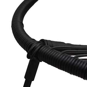 3dílný zahradní jídelní set PVC ratan černý - obrázek 8