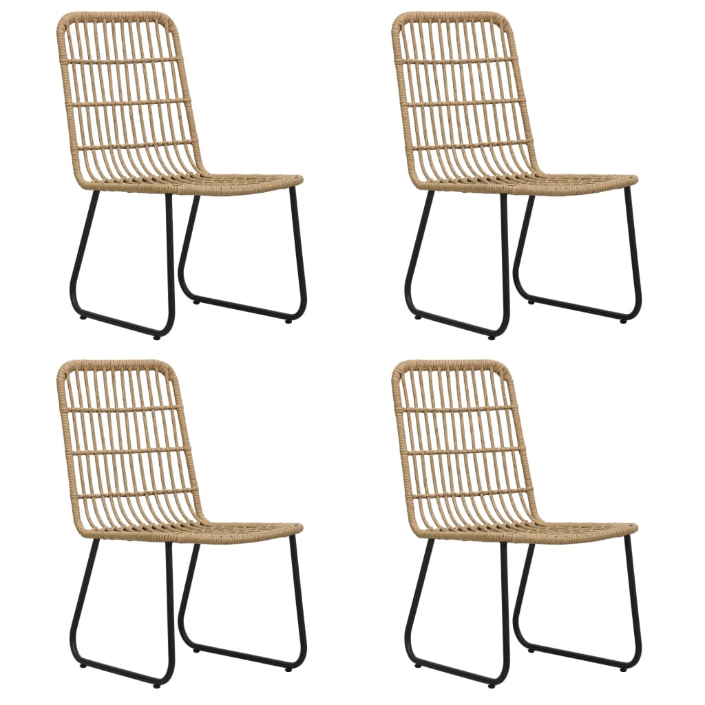 

vidaXL 5-delige Tuinset poly rattan en glas