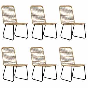vidaXL 7-delige Tuinset poly rattan en glas