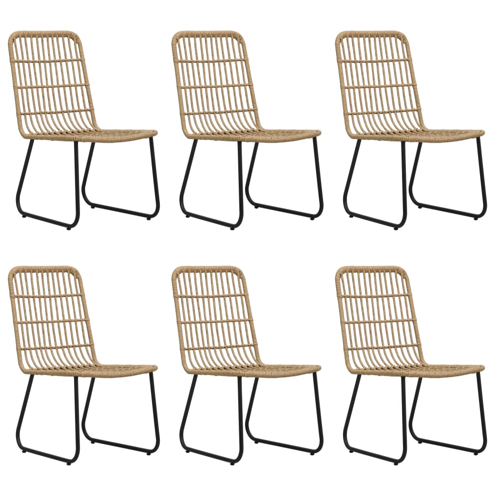 

vidaXL 7-delige Tuinset poly rattan en glas