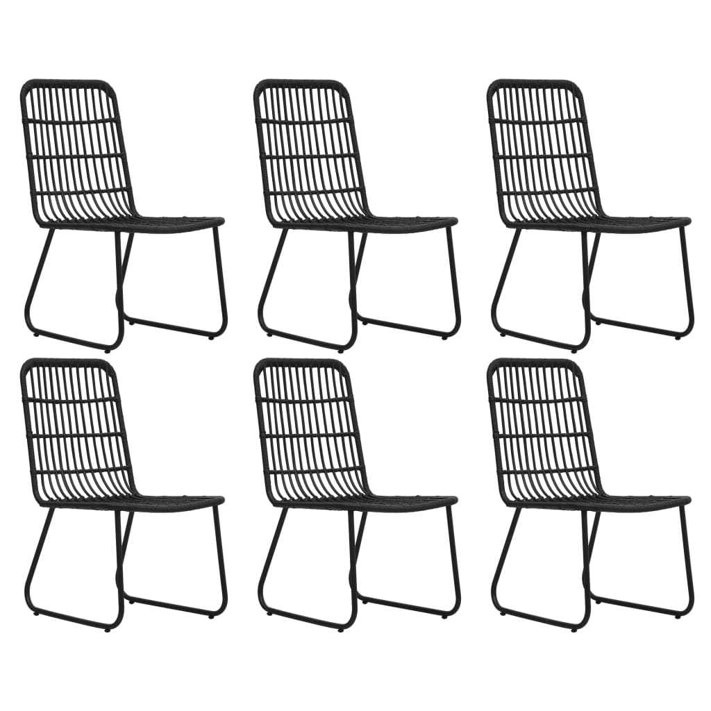 

vidaXL 7-delige Tuinset poly rattan en glas