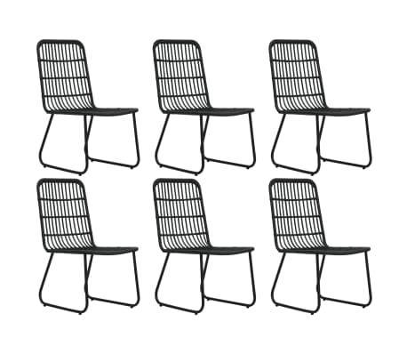 vidaXL 7-delige Tuinset poly rattan en glas