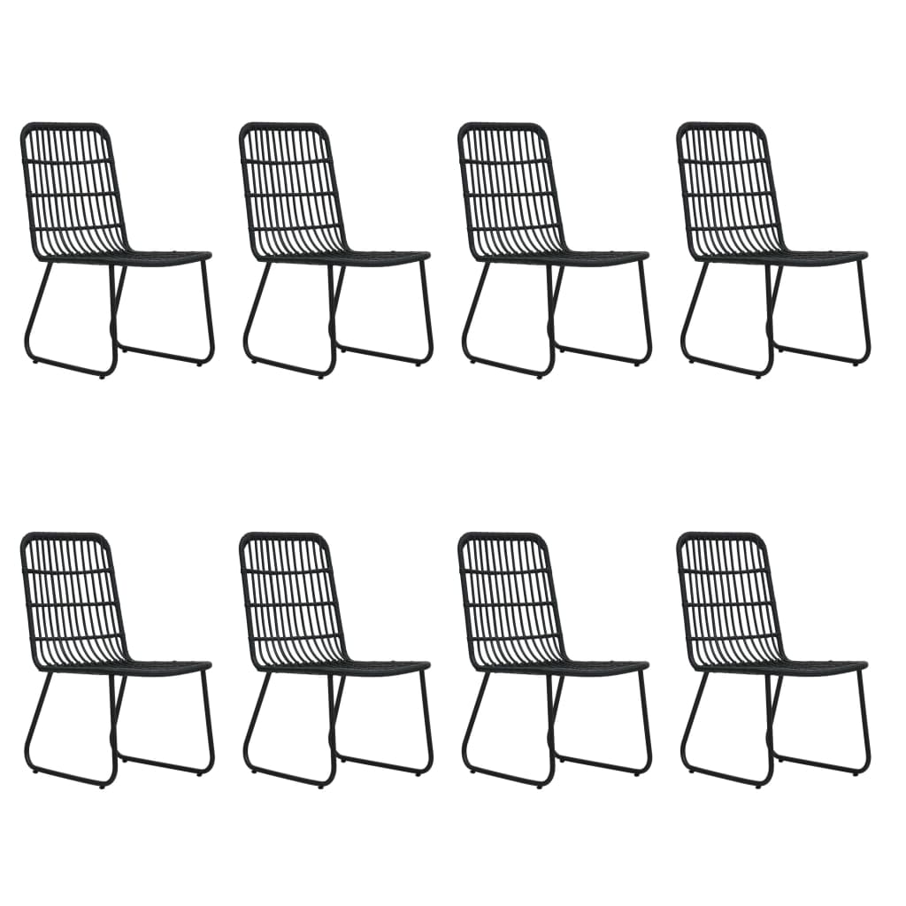 vidaXL 9-delige Tuinset poly rattan en glas afbeelding