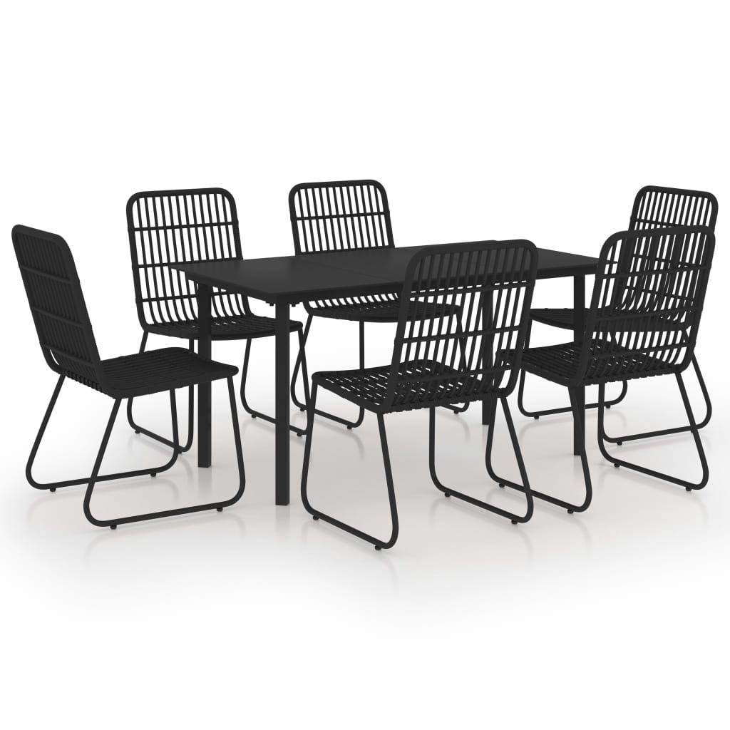 vidaXL Ensemble à manger d'extérieur 7 pcs résine tressée et verre-image-8720286241745