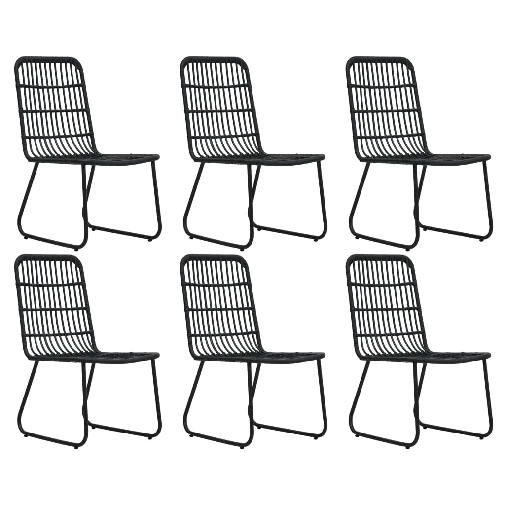 

vidaXL 7-delige Tuinset poly rattan en glas