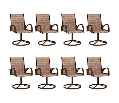 vidaXL 9 Piece Garden Dining Set Textilene and Steel