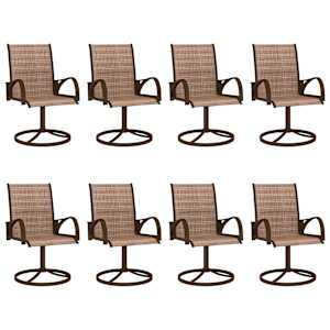 vidaXL 9 Piece Garden Dining Set Textilene and Steel