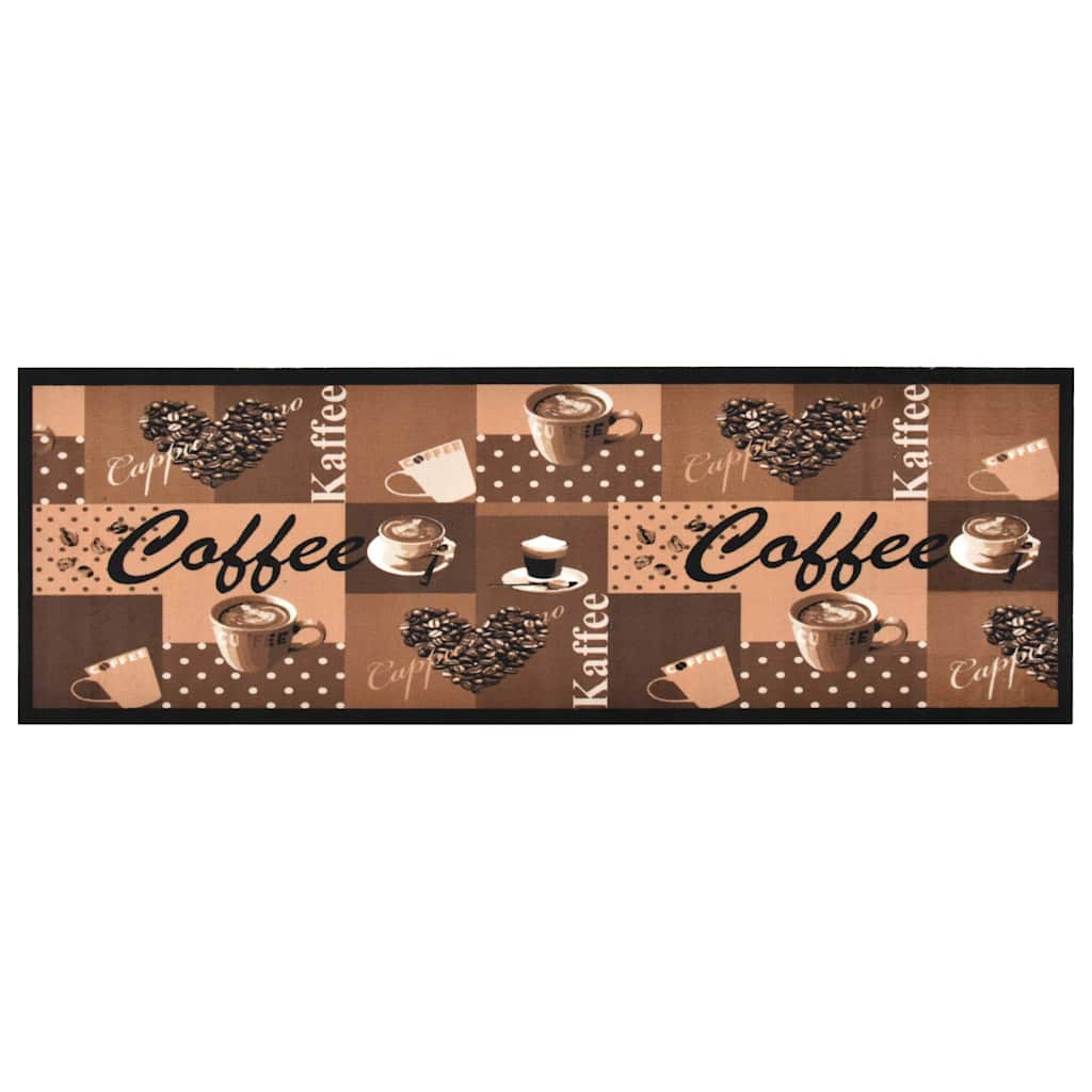vidaXL Kuchyňský koberec pratelný Coffee hnědý 45 x 150 cm