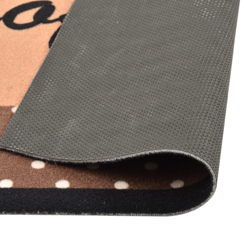 Thumbnail - vidaXL Küchenbodenmatte Waschbar Kaffee Braun 45x150 cm