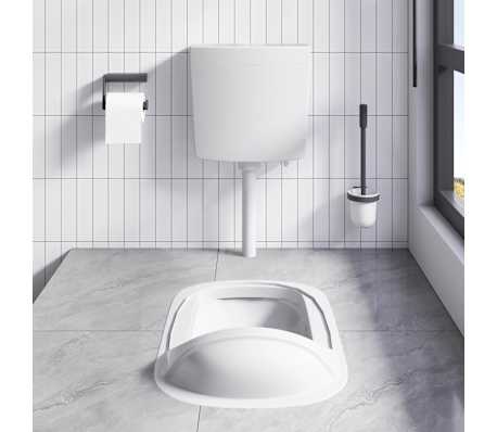 vidaXL Spłuczka do toalety z dolnym dopływem, 3/6 L, szara