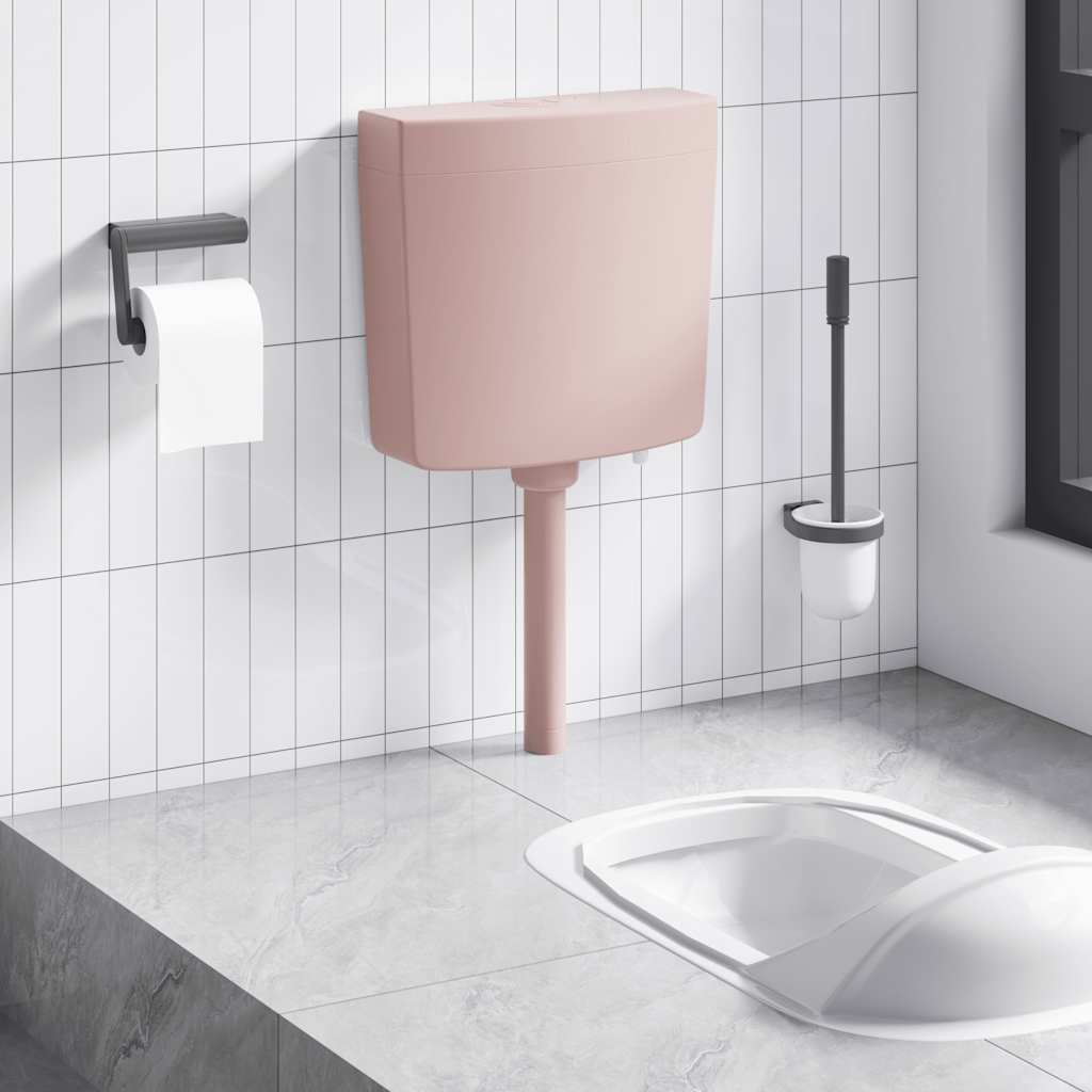 Réservoir de toilette avec entrée d'eau inférieure 3/6 L Saumon