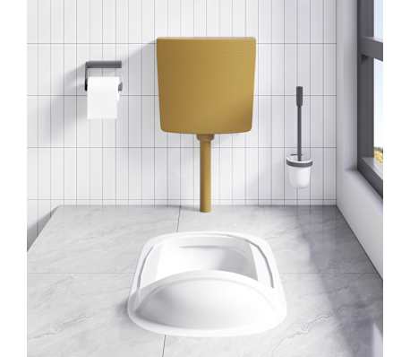 vidaXL Rezervor de toaletă cu admisie de apă pe fund, 3/6 L, curry