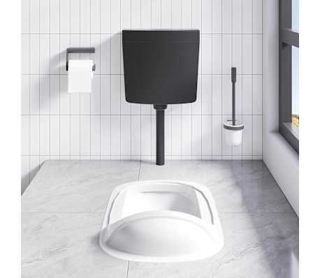 vidaXL Toaletni vodokotlić s donjim otvorom za vodu 3/6 L crni