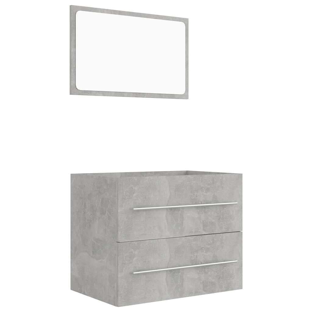 

vidaXL 2 Piece Bathroom Furniture Set Concrete Gray Engineered Wood