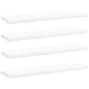 Dodatne police za omaro 4 kosi bele 40x10x1,5 cm iverna plošča