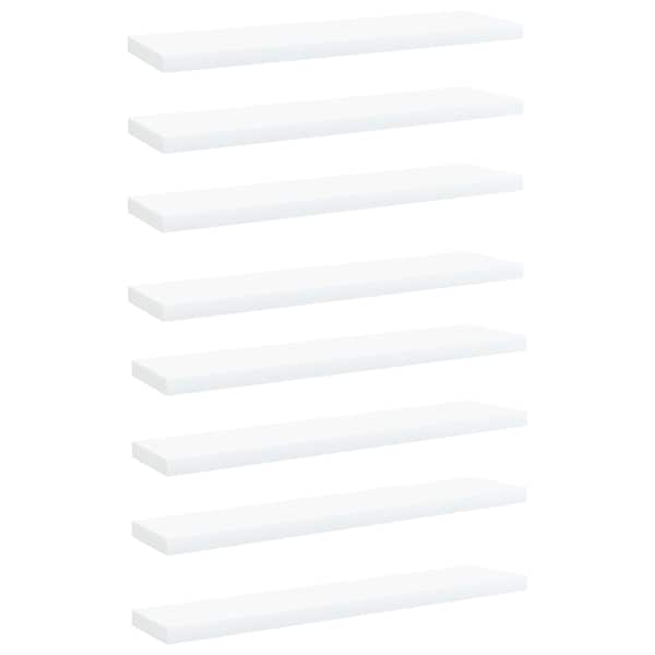 vidaXL riiuliplaadid 8 tk, must, 40x10x1,5 cm, tehispuit
