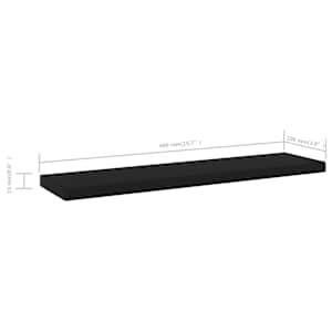 Přídavné police 8 ks černé 40 x 10 x 1,5 cm dřevotříska - obrázek 5