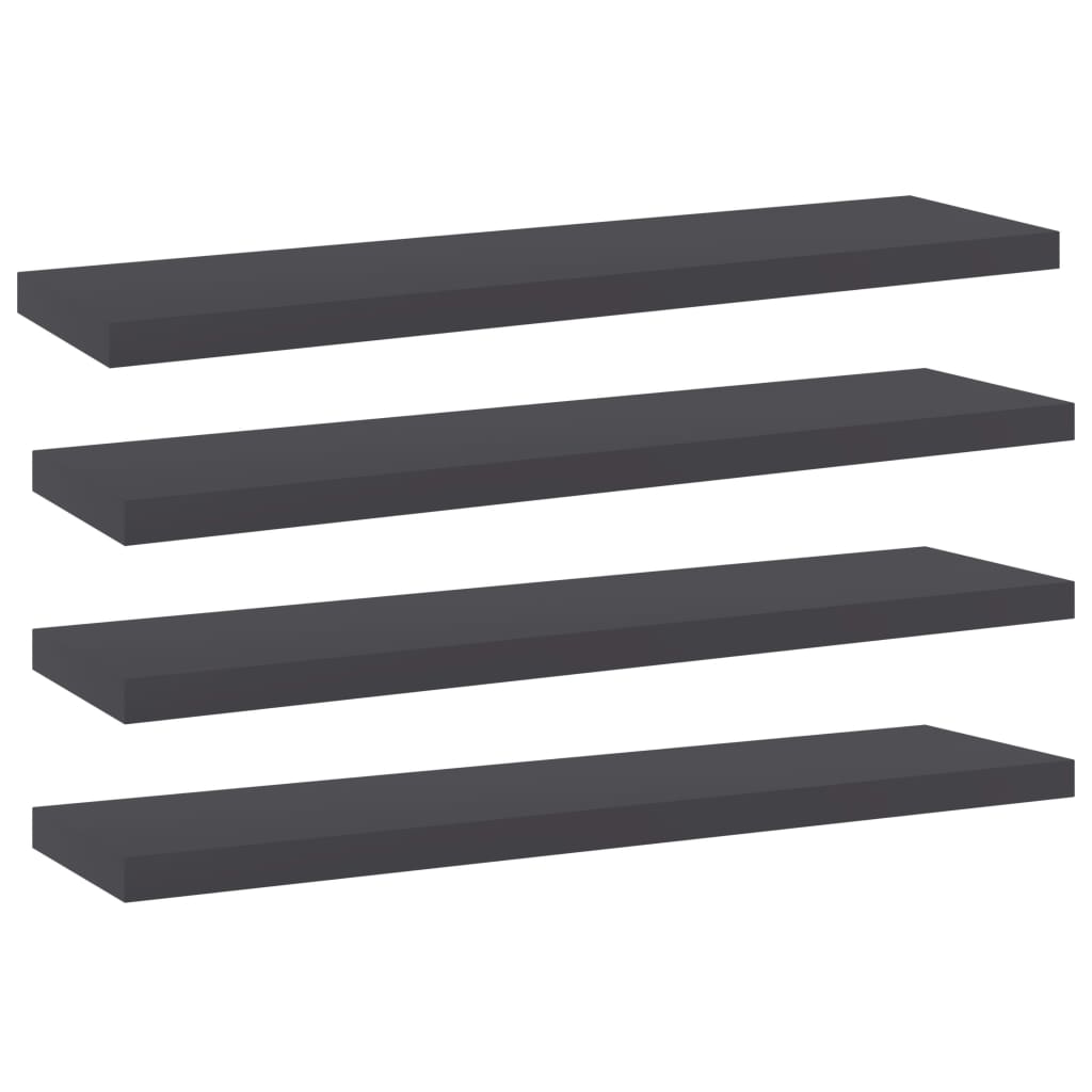 

vidaXL Bookshelf Boards 4 pcs Gray 15.7"x3.9"x0.6" Engineered Wood