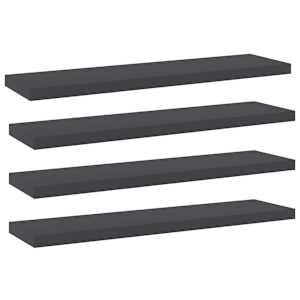 Přídavné police 4 ks šedé 40 x 10 x 1,5 cm dřevotříska - obrázek 1