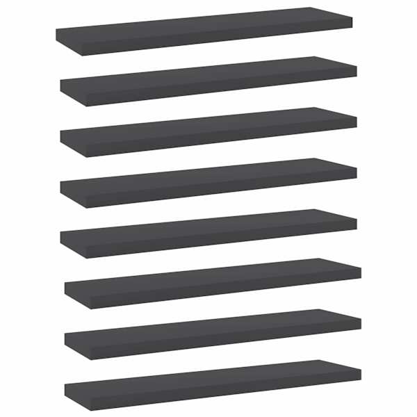 vidaXL riiuliplaadid 8 tk, hall, 40x10x1,5 cm, puitlaastplaat