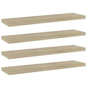 Police na knihy 4 ks dub sonoma 40x10x1,5 cm kompozitní dřevo - obrázek 1