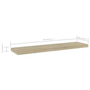 Police na knihy 4 ks dub sonoma 40x10x1,5 cm kompozitní dřevo - obrázek 5