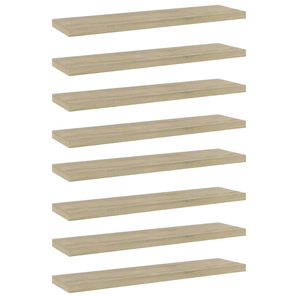 

vidaXL Bookshelf Boards 8 pcs Sonoma Oak 15.7"x3.9"x0.6" Engineered Wood