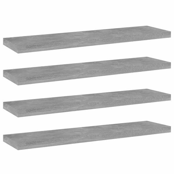 vidaXL riiuliplaadid 4 tk, betoonhall, 40x10x1,5 cm, tehispuit